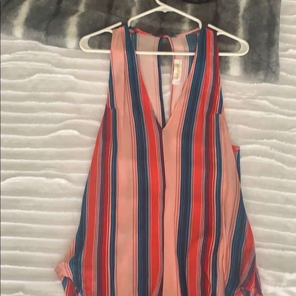 Indigo Child Striped Romper size Medium - Picture 3 of 5
